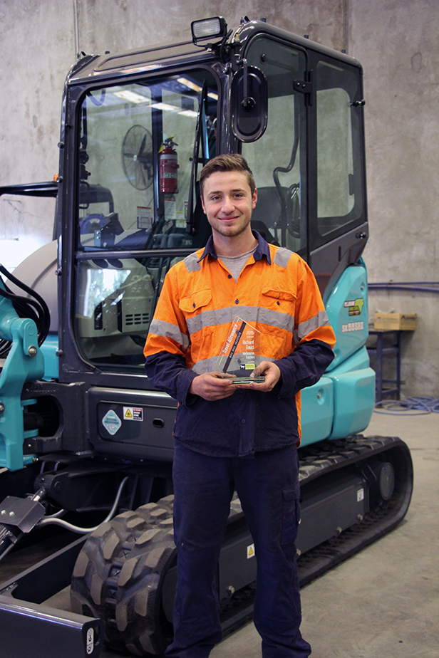 Image Cmeig Apprentice Of The Year Presented To Richard Gauci 1 - Kobelco Excavators